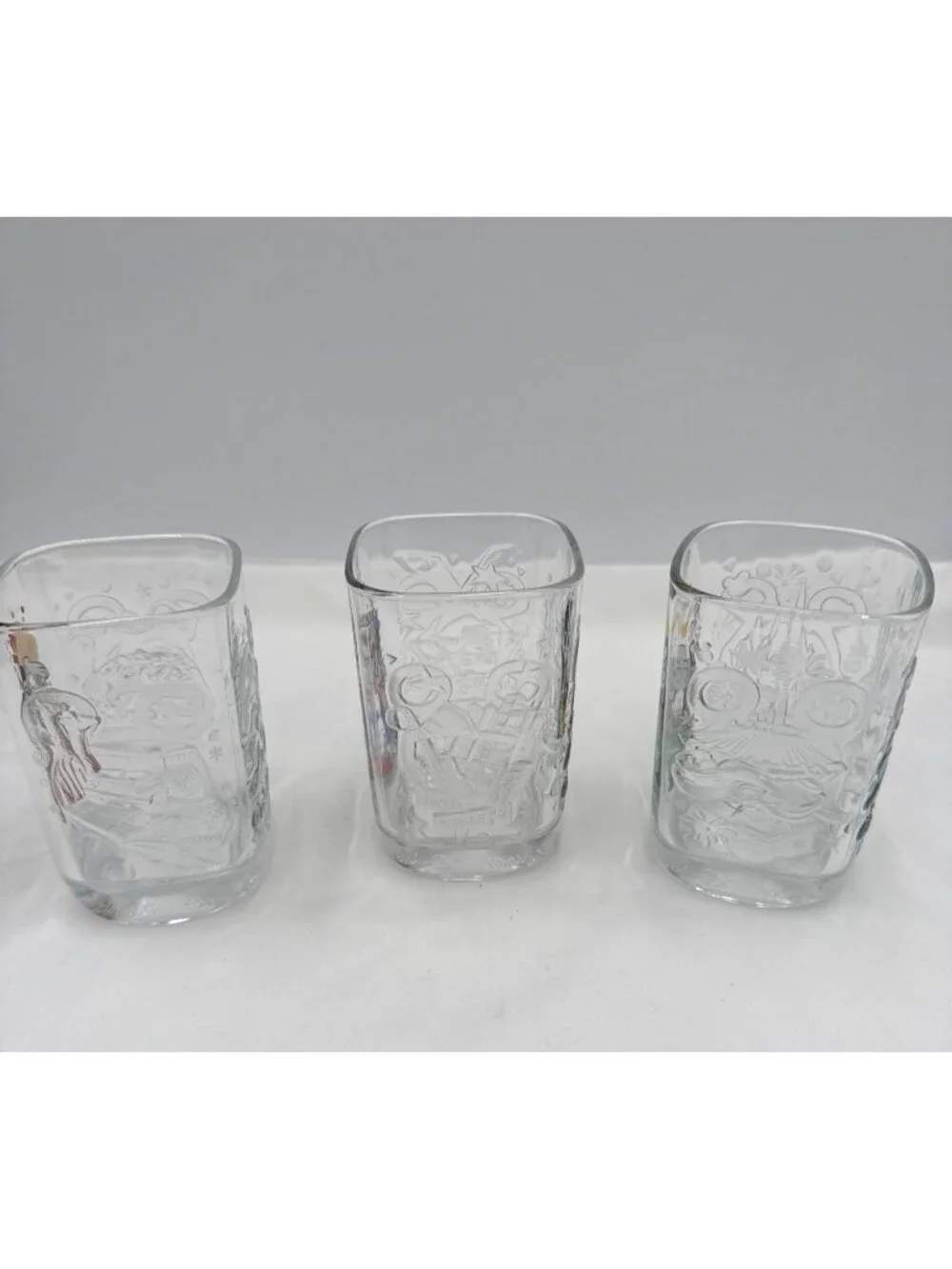 VTG McDonalds Disney World 2000 Celebration Glass Set Of 3 Mickey Mouse Design